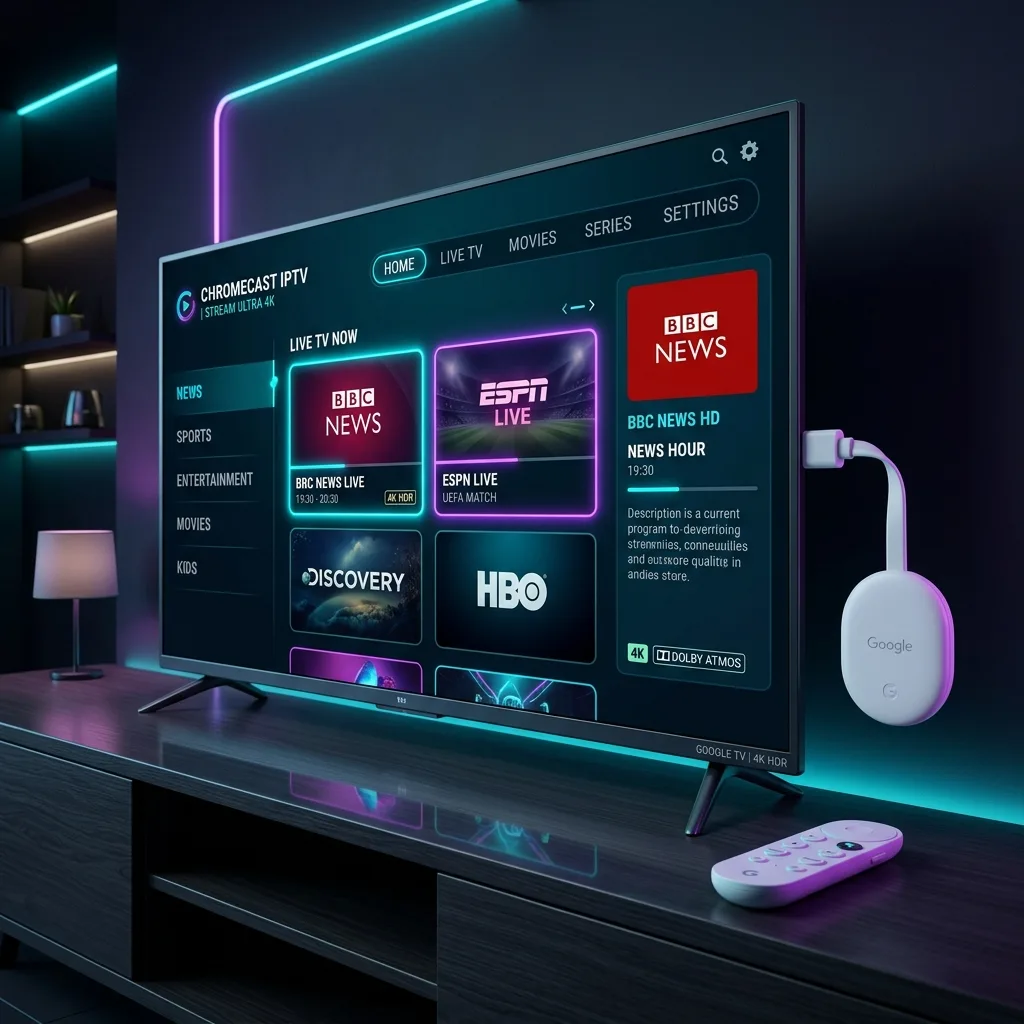 Installer l'IPTV sur Chromecast avec Google TV HD et 4K tutoriel complet OTT Premium