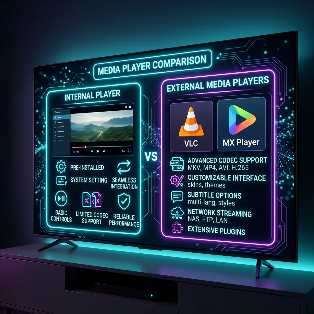 Lecteur externe IPTV VLC MX Player Pro ExoPlayer configuration guide complet OTT Premium