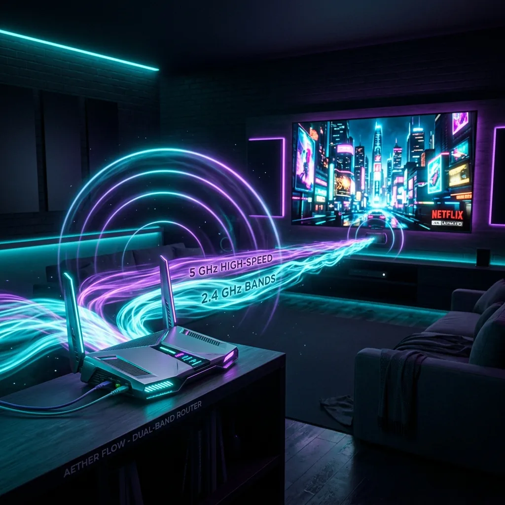 Wi-Fi 2.4 GHz ou 5 GHz pour IPTV guide streaming 4K