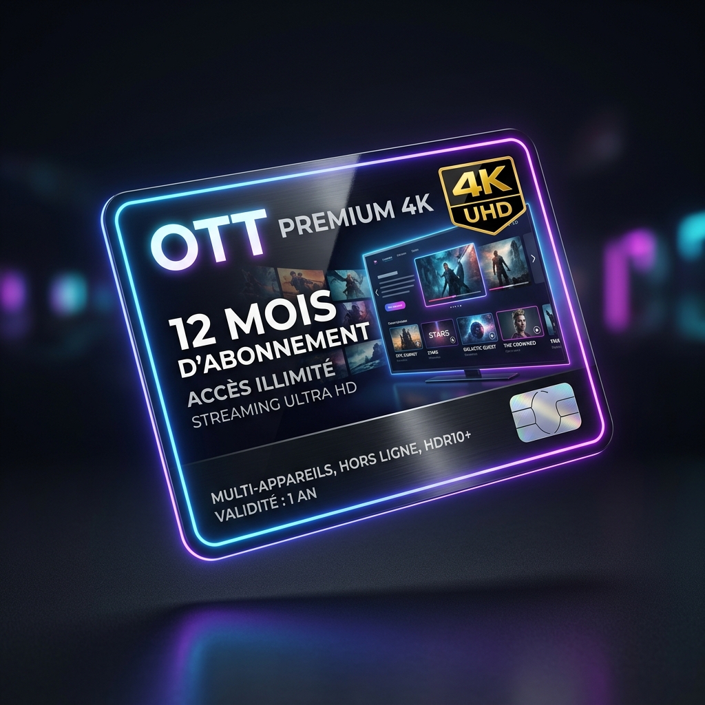 Abonnement OTT Premium 4K - 12 Mois