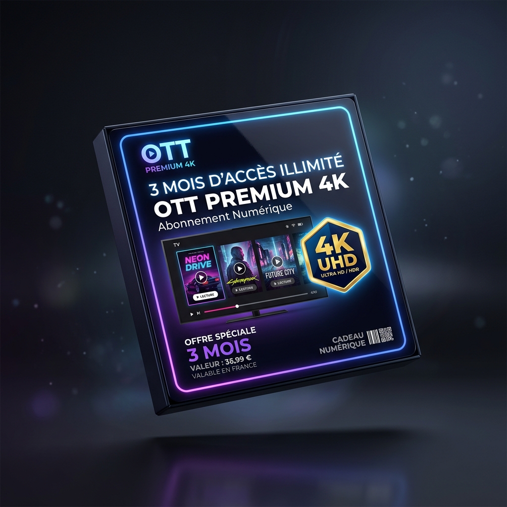 Abonnement OTT Premium 4K - 3 Mois