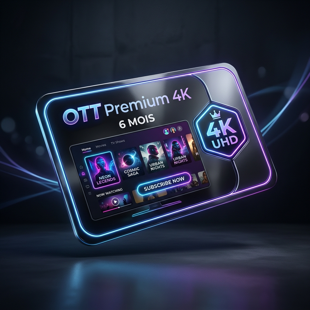 Abonnement OTT Premium 4K - 6 Mois